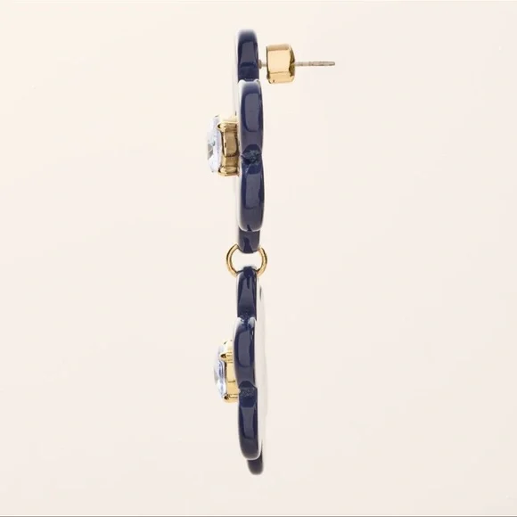 NWT Kate spade X Target floral linear Earrings SET OF 2 navy and green - Picture 8 of 15